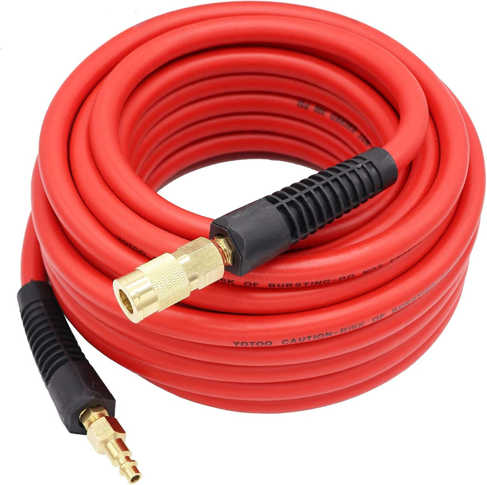 YOTOO Hybrid Air Hose 3/8-Inch by 50-Feet 300 PSI Heavy Duty, Lightweight, Ki...