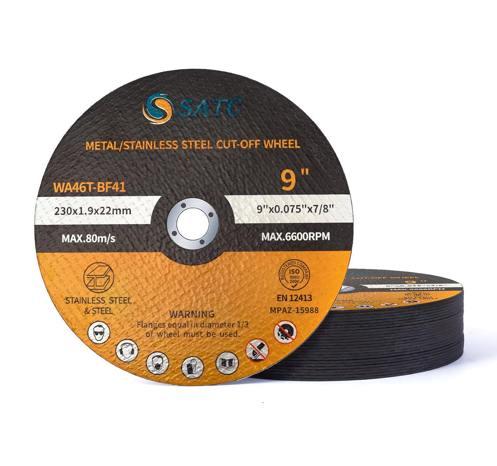 S SATC Die Grinder Cut Off Wheel 9 Inch 25PCS Cut Off Wheels Fit Angle Grinde...