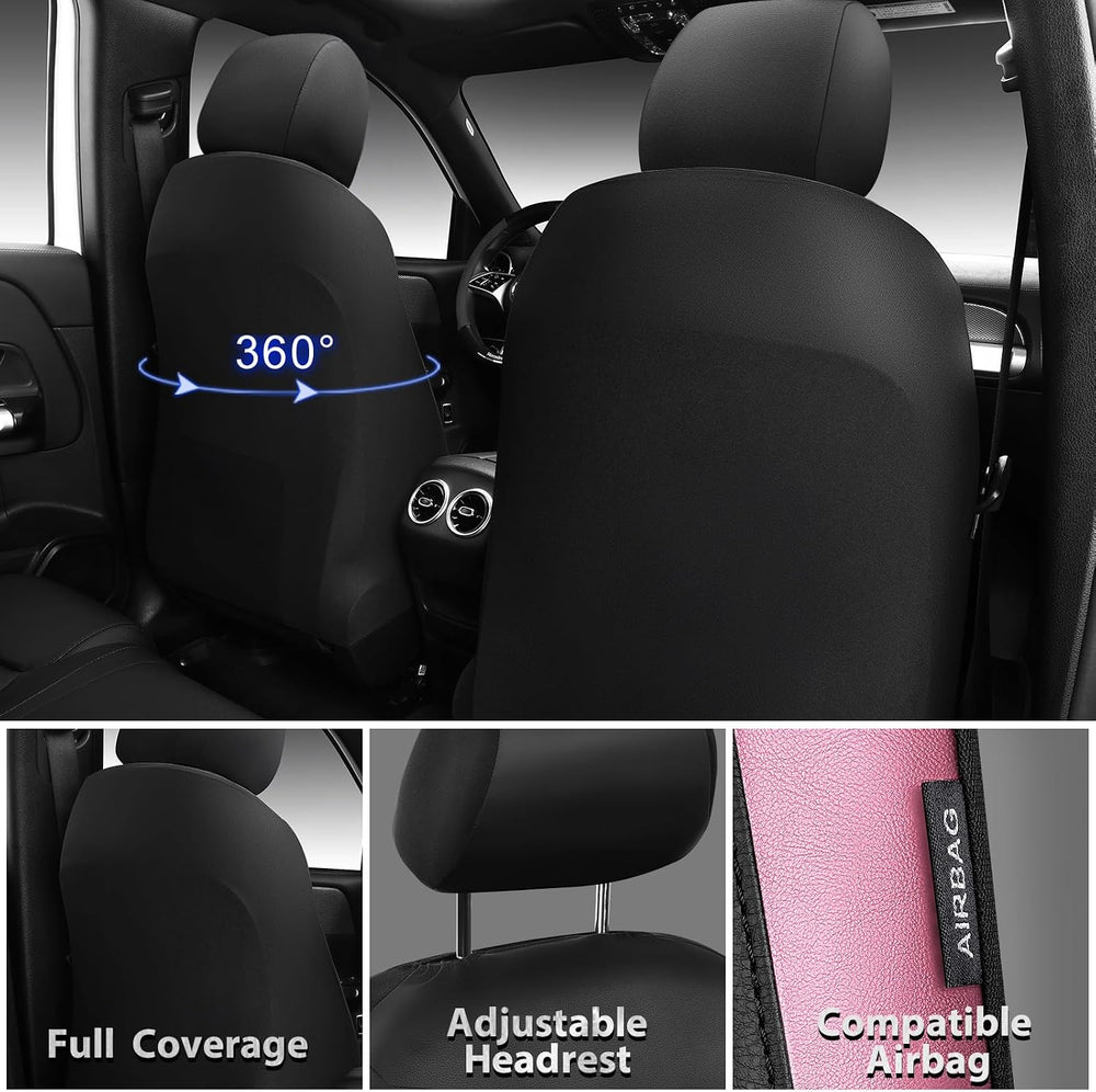 CAR PASS Memory 3D Foam Car Seat Covers Full Set, Breathable Mesh Thick Seat ...