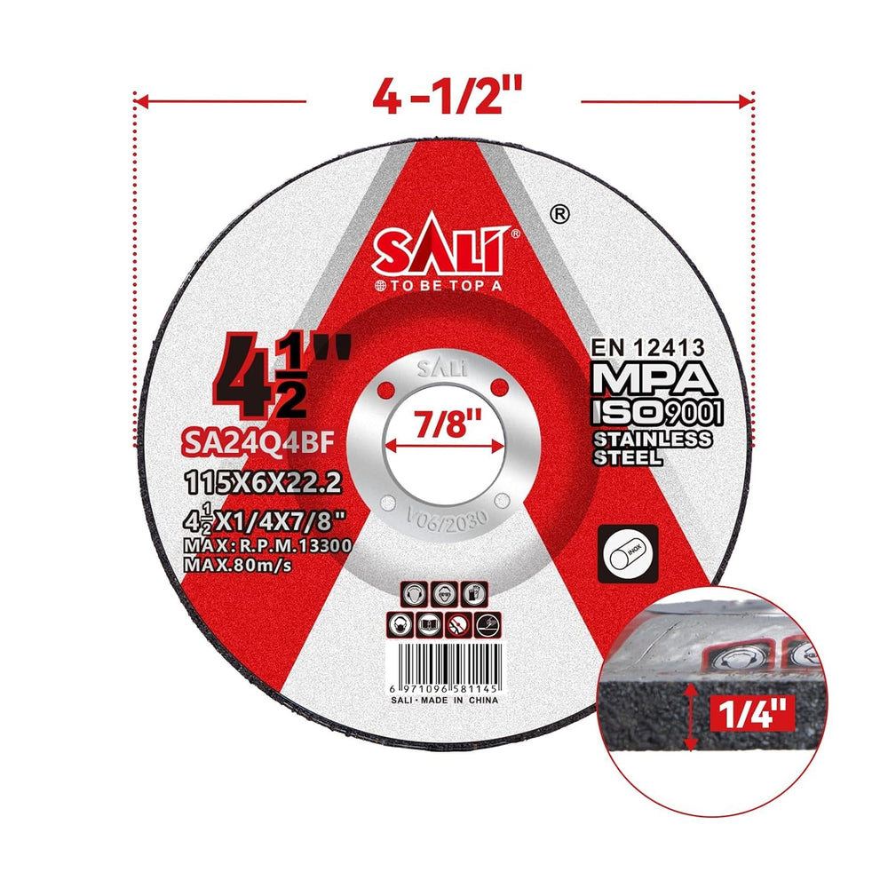 SALI 25 Pack 4-1/2 Inch Grinding Wheels for Angle Grinder, Aluminum Oxide Gri...