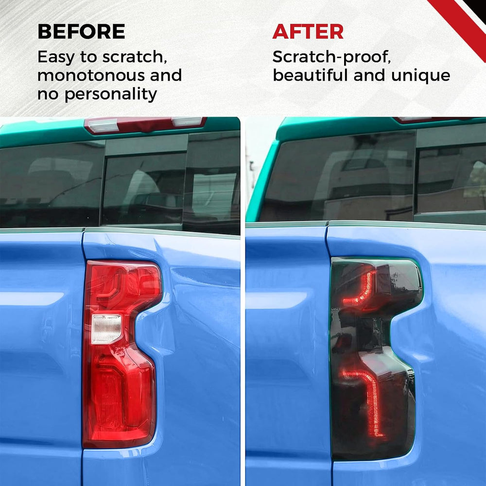 Taillight Protector Covers Compatible with Chevrolet Silverado 2019-2025, Gen...