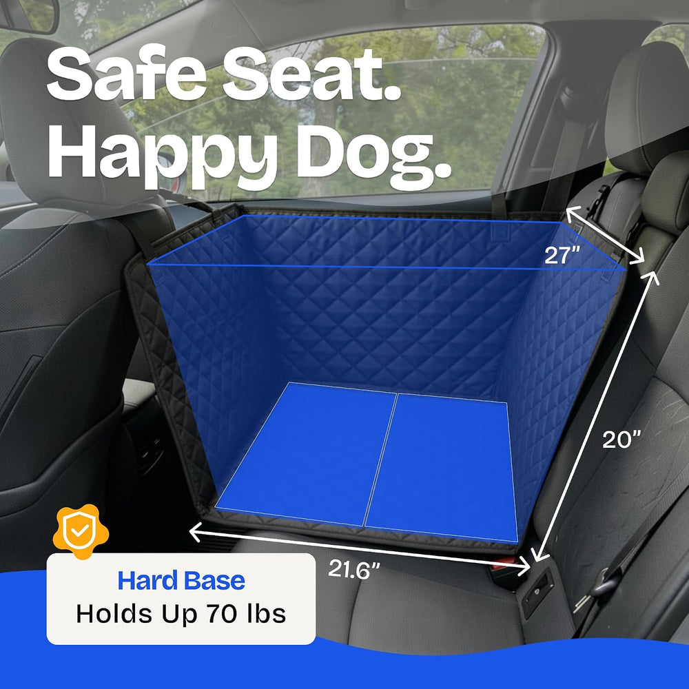 Half Hammock Dog Seat Cover for Back Seat - Waterproof Half Backseat Dog Cove...