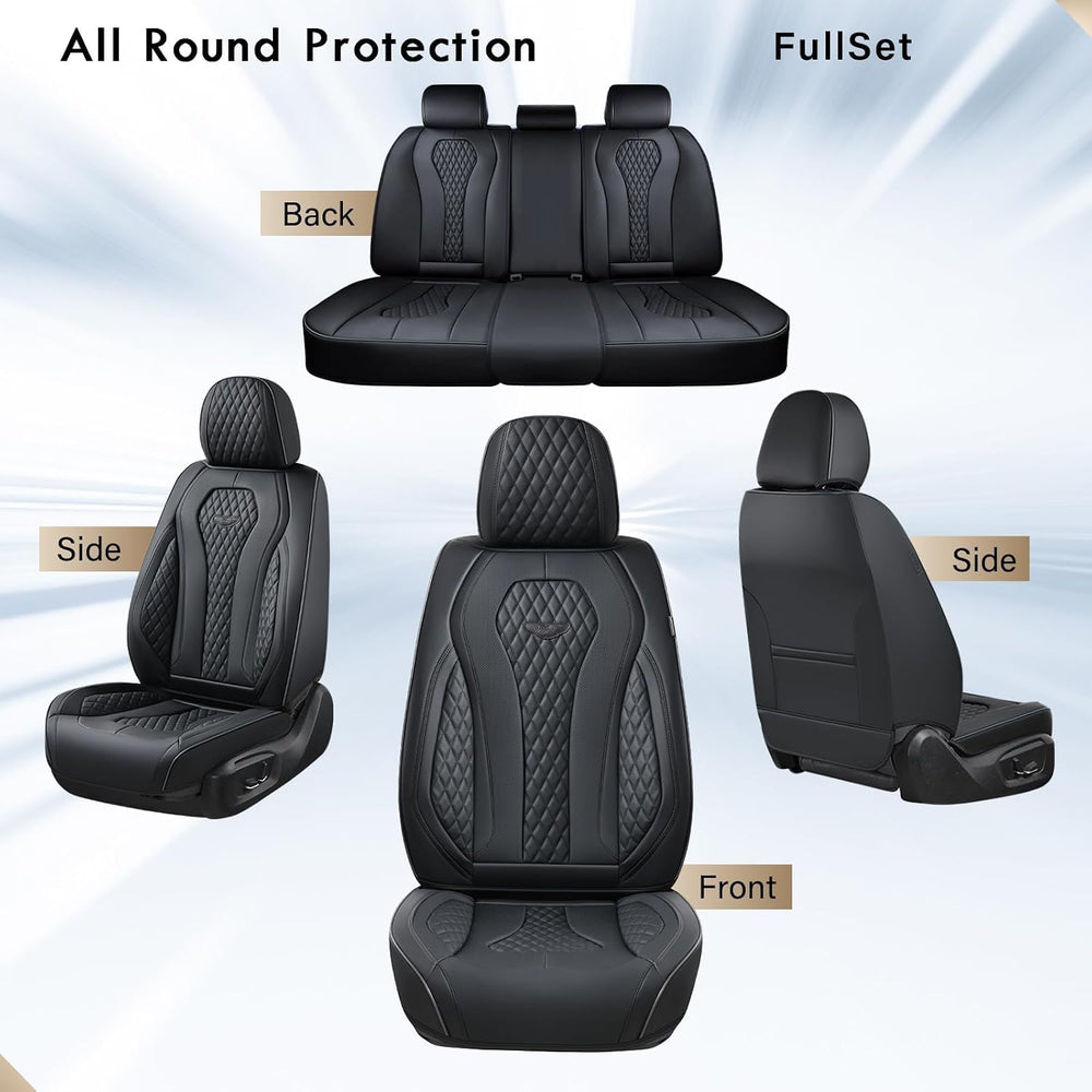 Coverado Seat Covers, Car Seat Covers Full Set, Black Car Seat Cover, Car Sea...