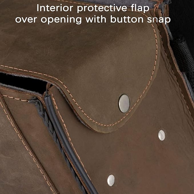 Dream Apparel Naked Cowhide Leather Motorcycle Saddle Bags Throw Over Saddlebags