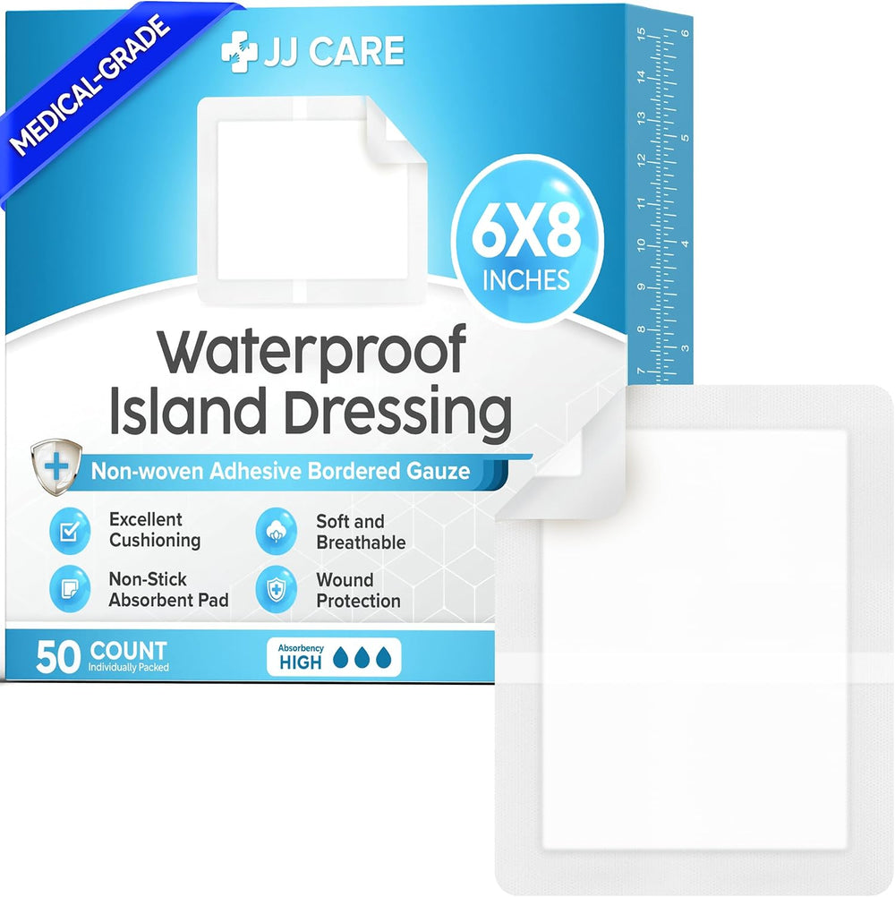 Island Dressing 6x8, 50-Pack, Wound Care & Dressings, Waterproof, FSA&...