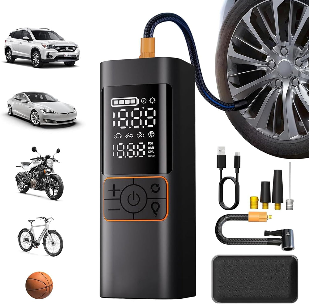 Cordless Tire Inflator, Portable Air Compressor 180 PSI
