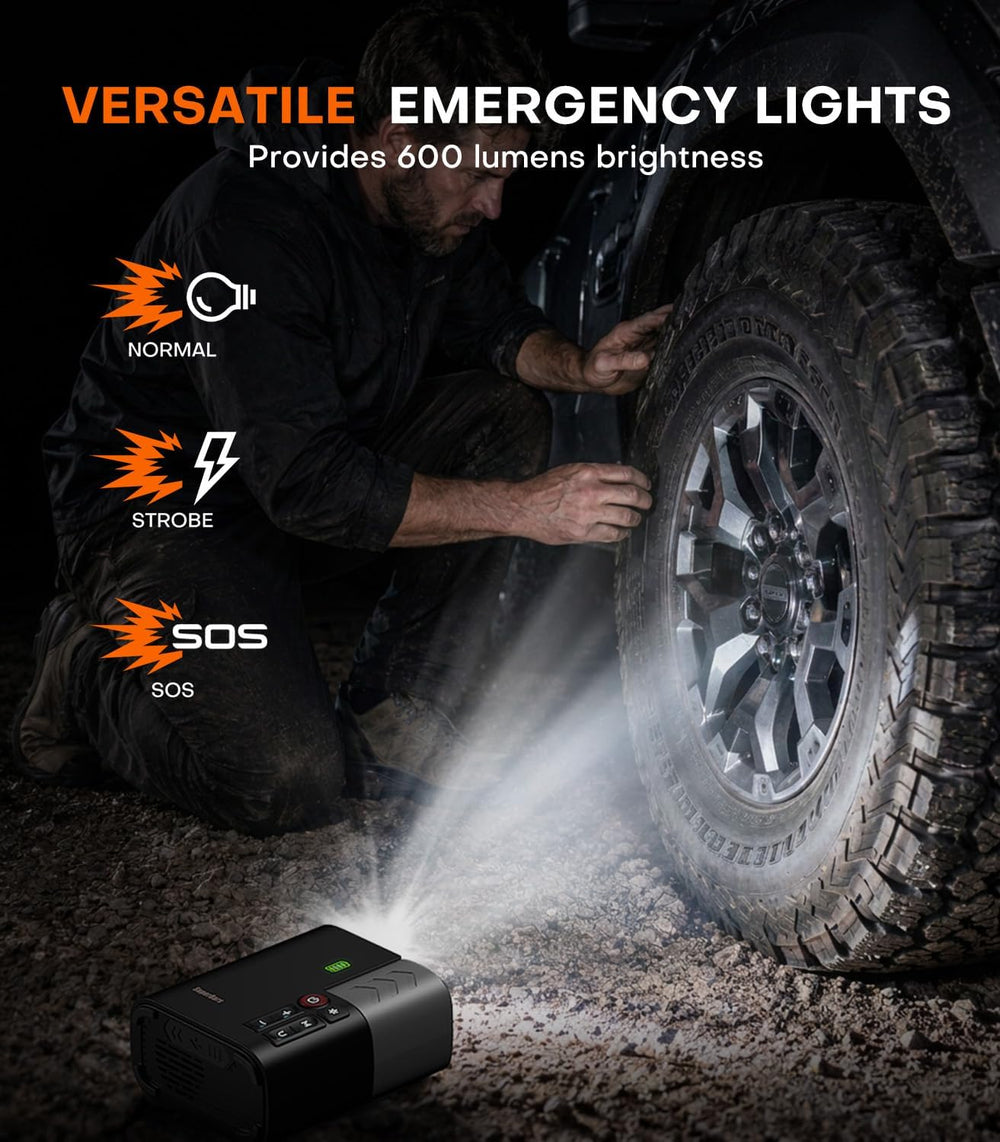 Heavy Duty Tire Inflator Portable Air Compressor with 7X Faster