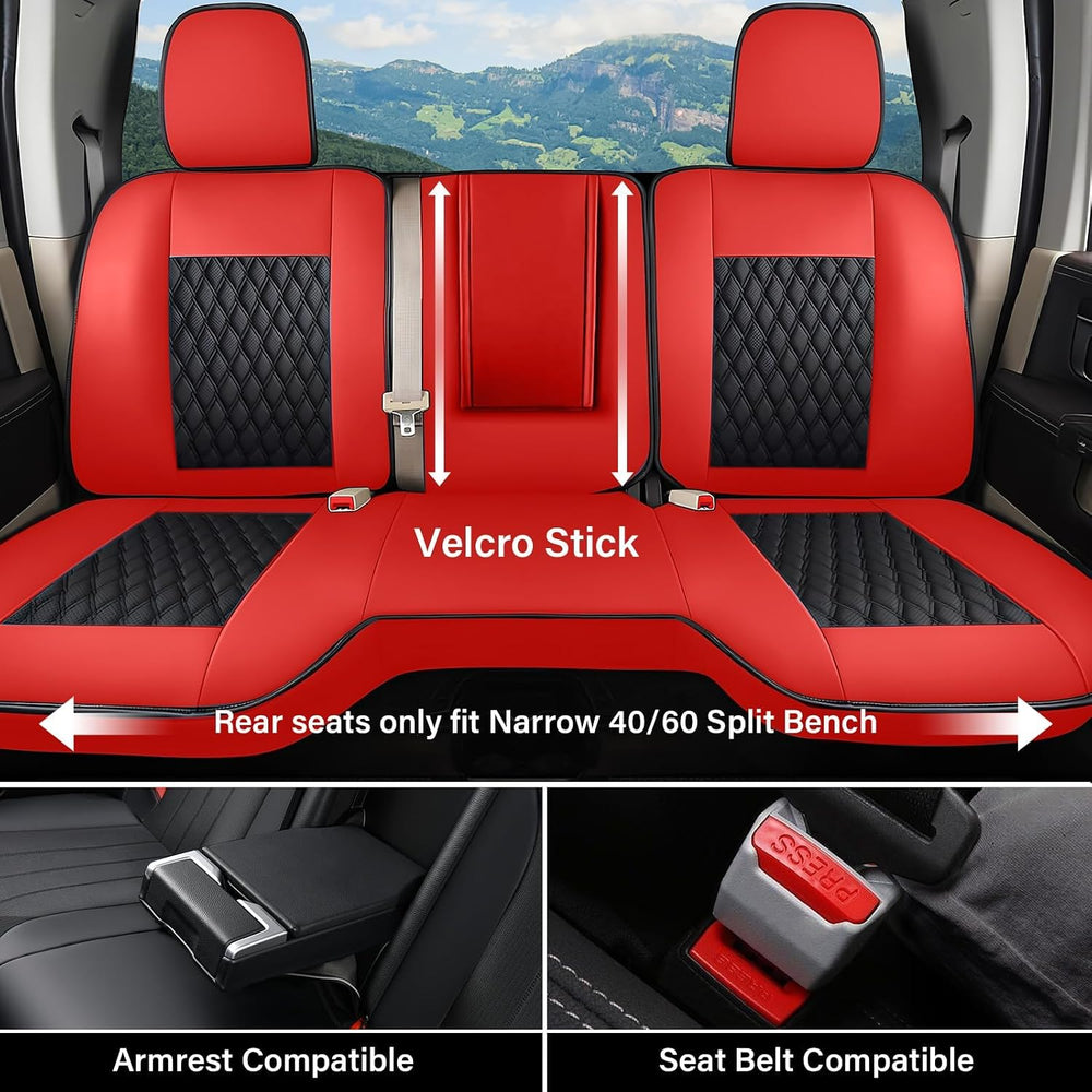 Coverado Car Seat Protector Leather Seat Covers Full Set, Custom Fit for Silv...