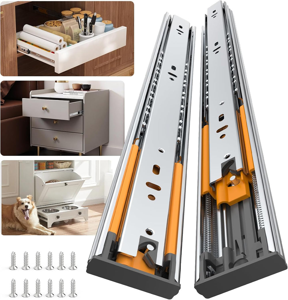 Furniware 5 Pairs 22 Inch Soft Close Drawer Slides Side Mount