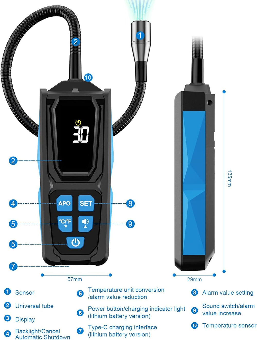 Freon Leak Detector, HVAC Freon Leak Detector, Automotive AC Leak Detection K...