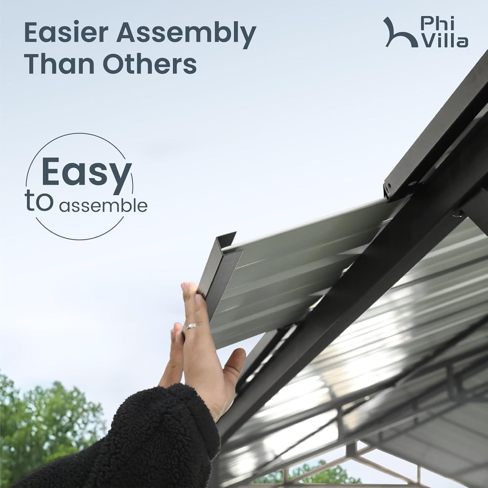 PHI VILLA 10x20 Carport, Metal Carports Canopy Heavy Duty Car Port Garage
