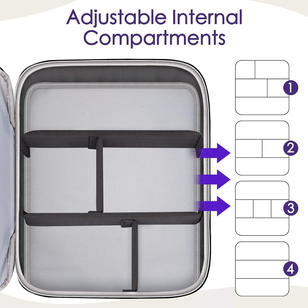 SNIGJAT Audio Mixer Case Fits RODECasterPro II with Adjustable Storage Grey