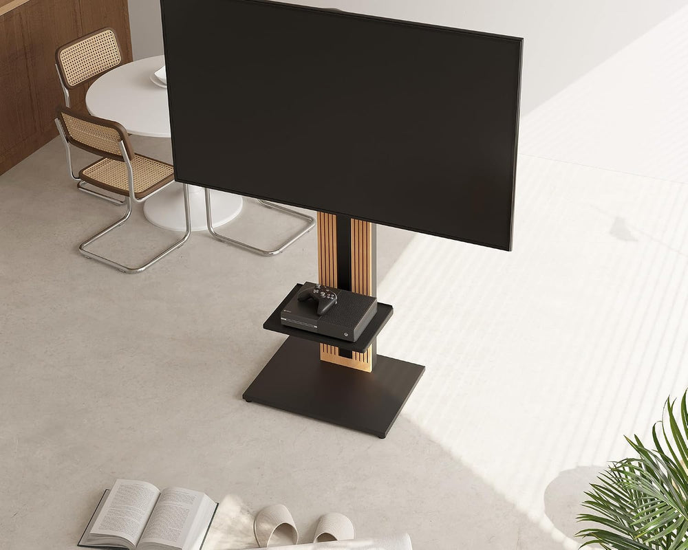 FITUEYES Storage Shelf Designed for Zen/Cantor Series Floor TV Stand, Black