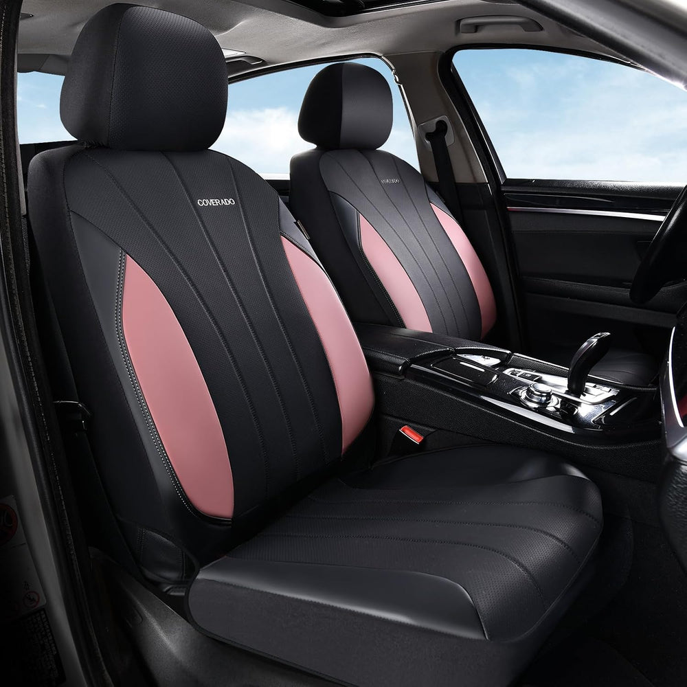 Coverado Automotive Car Seat Covers, Luxury Seat Covers Full Set, Leather Car...