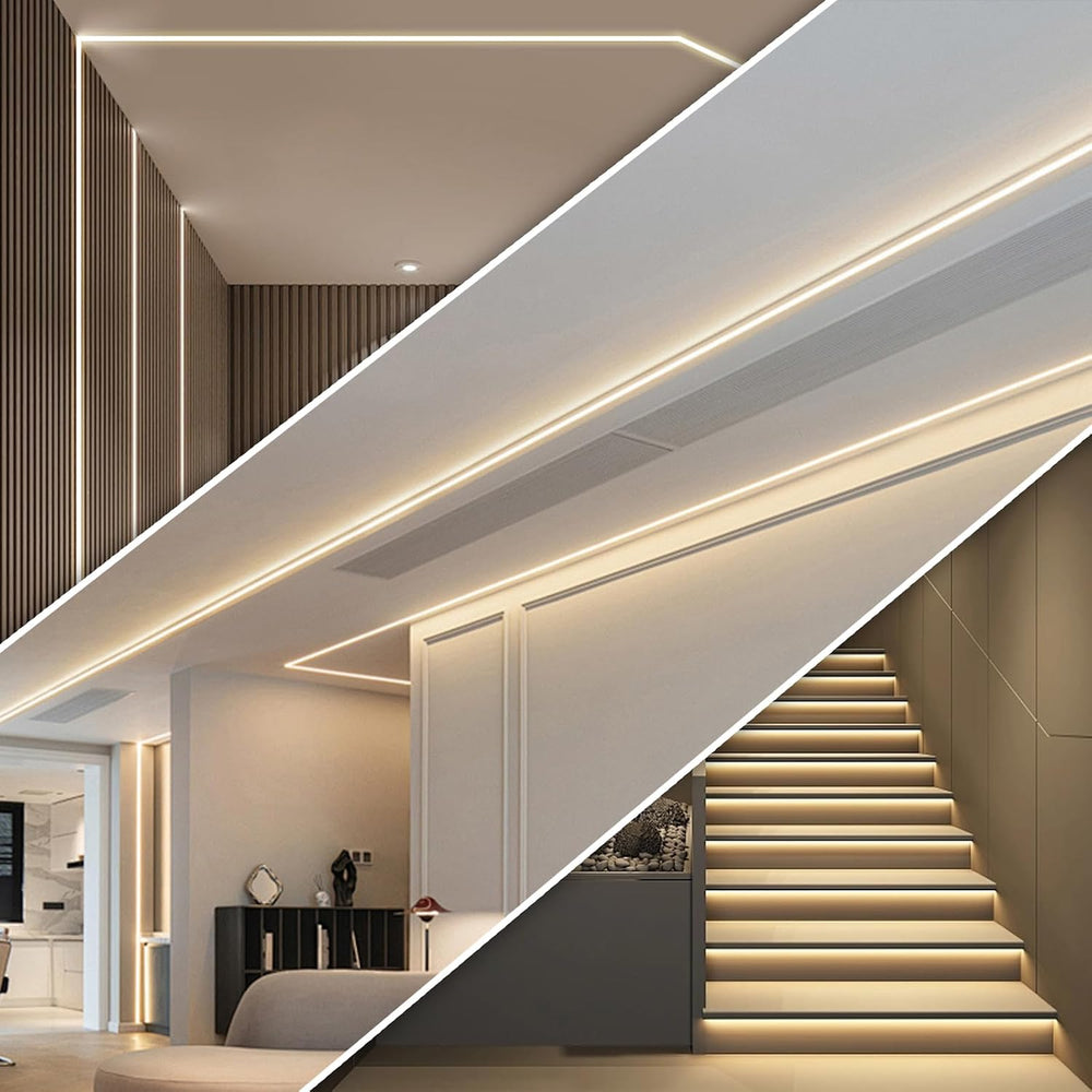 Plaster in LED Channel Drywall Strip Light Track with White Diffuser
