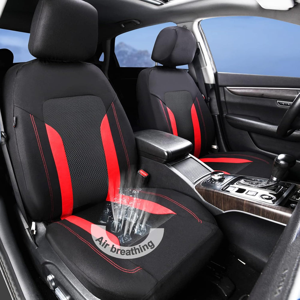 CAR PASS 3D Air Mesh Car Seat Covers Full Set, Breathable Sporty Rear Bench w...