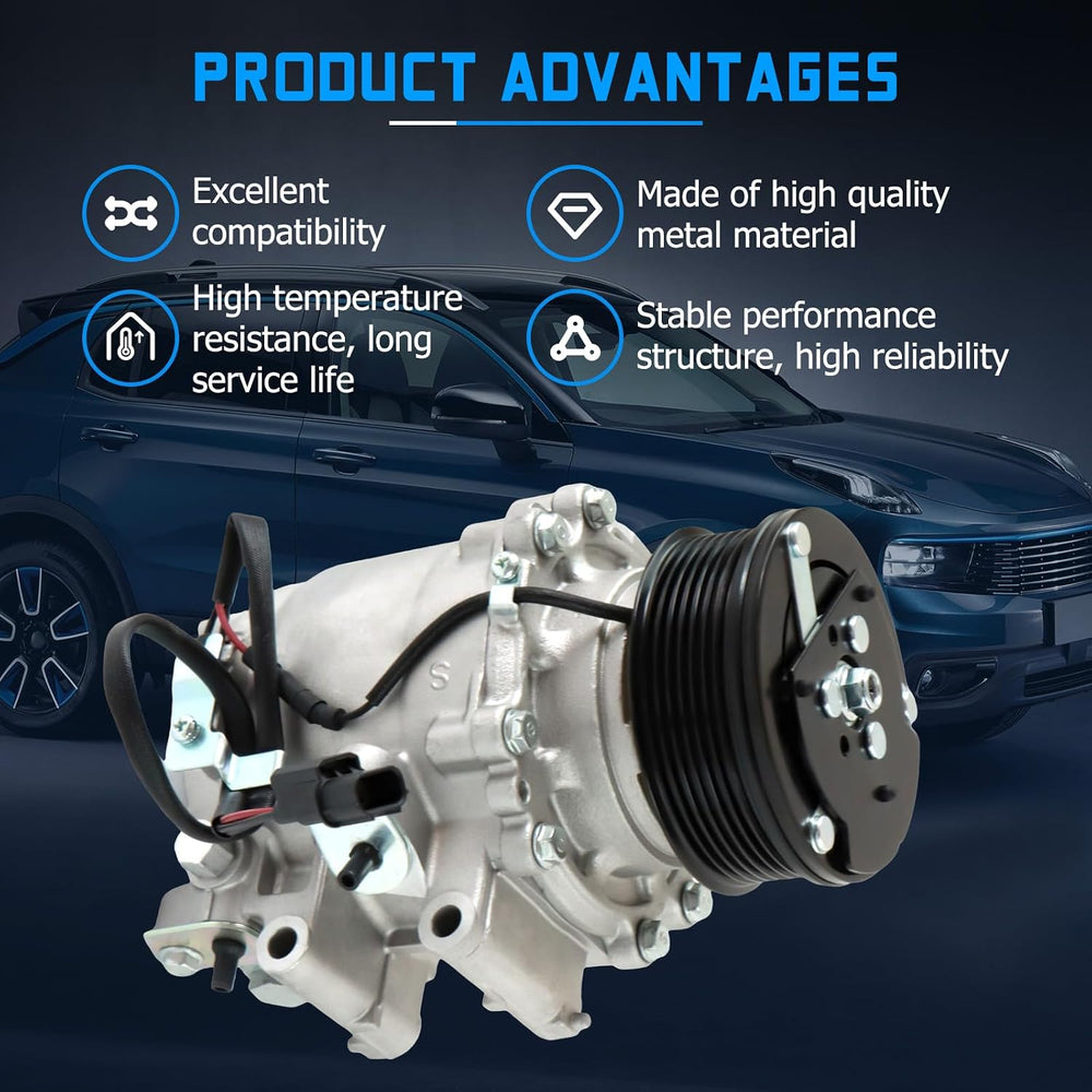 4918AC AC Compressor AC Compressor with Clutch Fits for 2006-2011 Civic 1.8L ...