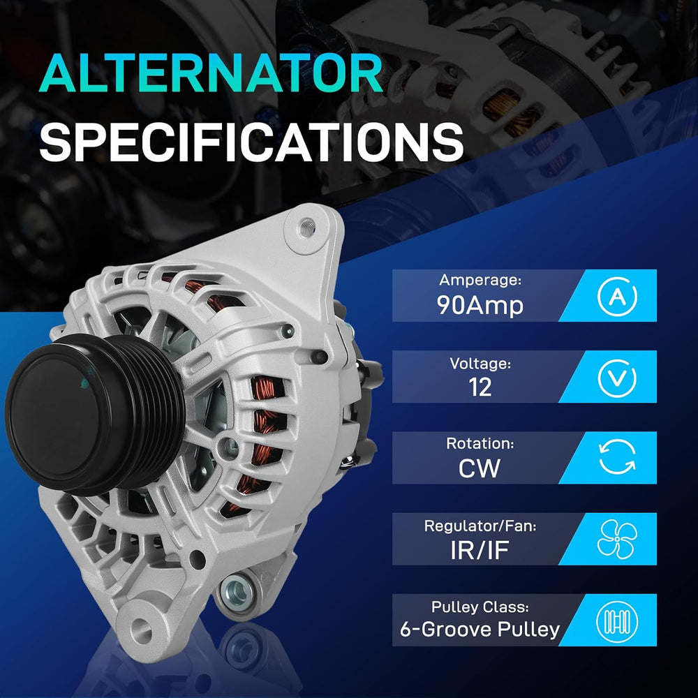 BDELI 11610N New Alternator Fit for Hyundai 11-17 Elantra, Kia Soul 12-13
