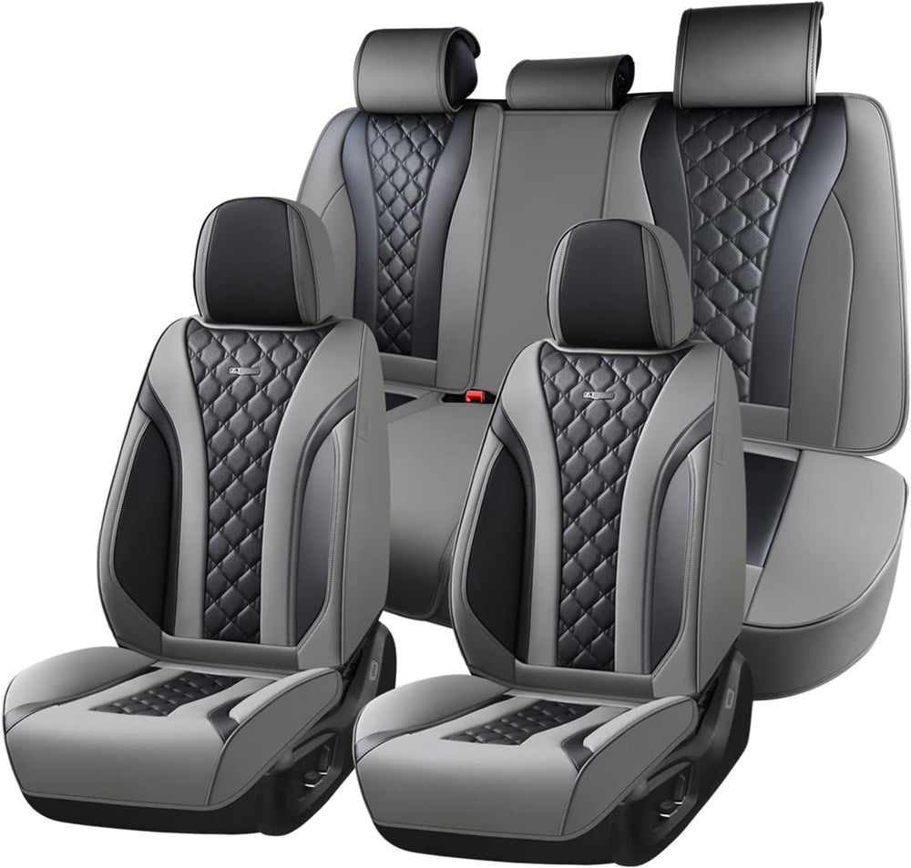 Coverado Car Seat Covers, Seat Covers Full Set, Gray and Black Car Seat Cover...