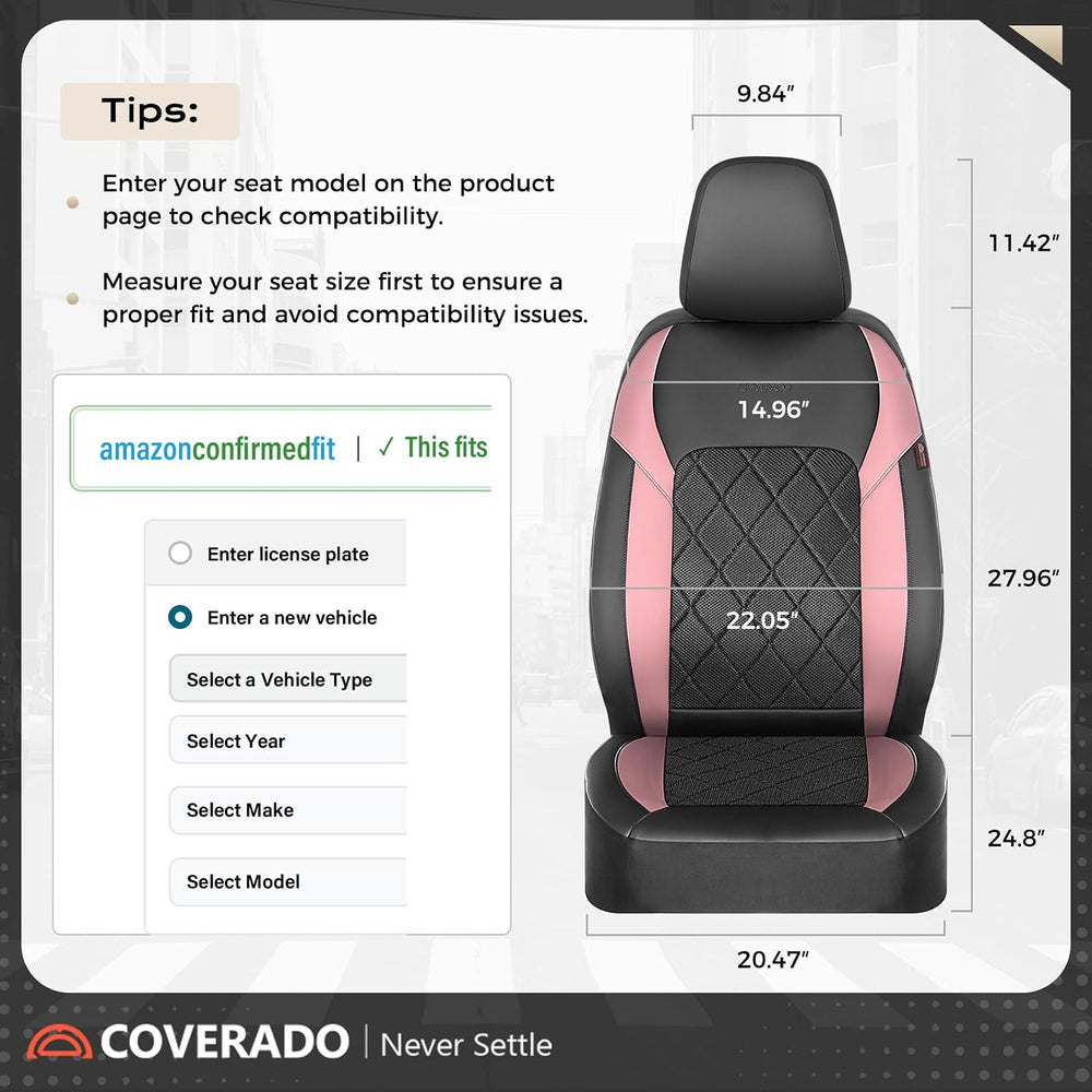 Coverado Car Seat Covers, Seat Covers Full Set, 5 Seats Automotive Seat Cover...