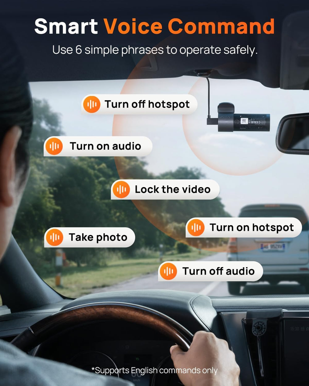 70mai M310 Plus 4K Dash Cam Front with Night Vision, 140ยฐ Wide Angle Dash Cam...
