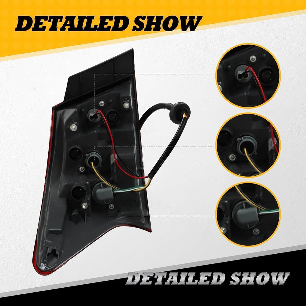 Right Outer Tail Light Assembly Compatible with Sentra 2013-2015 | W/Bulbs Pa...