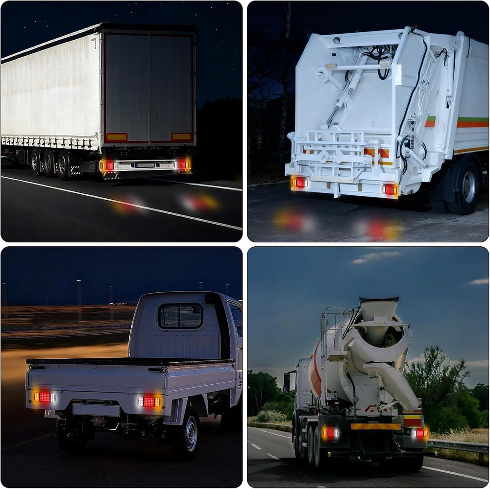 2PCS Trailer Tail Light Kit 50 LED Truck Running Brake Turn Signals Reverse L...