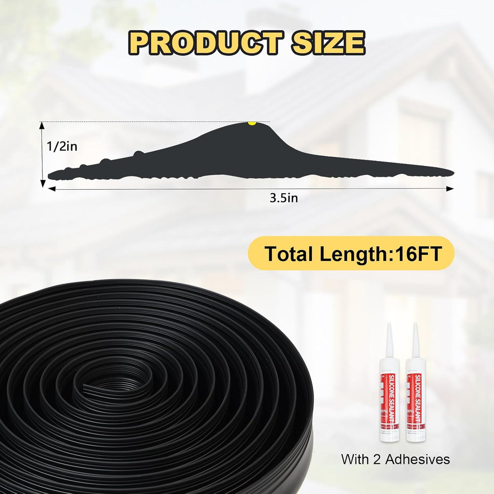 16FT Garage Door Threshold Seal Strip, Waterproof Rubber
