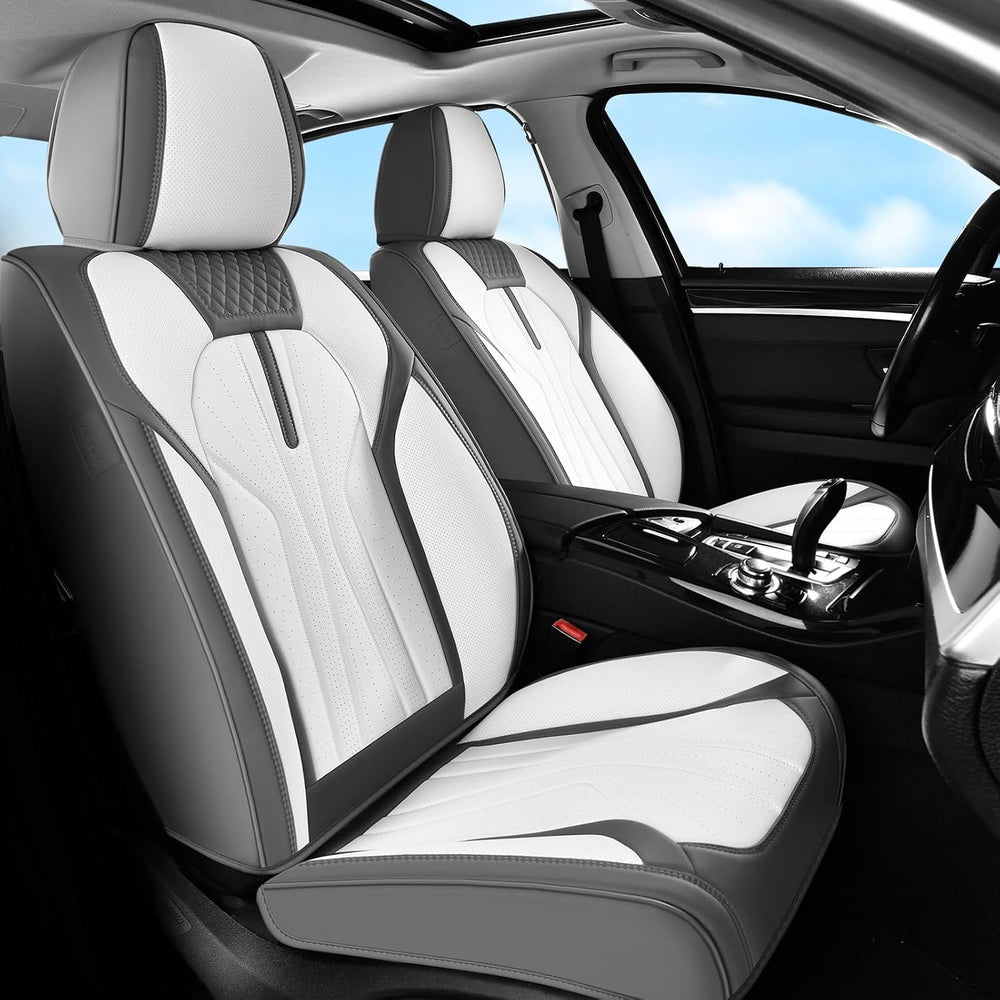 Huidasource Leather Car Seat Covers Full Set 5 Seats, Waterproof Faux Leather...