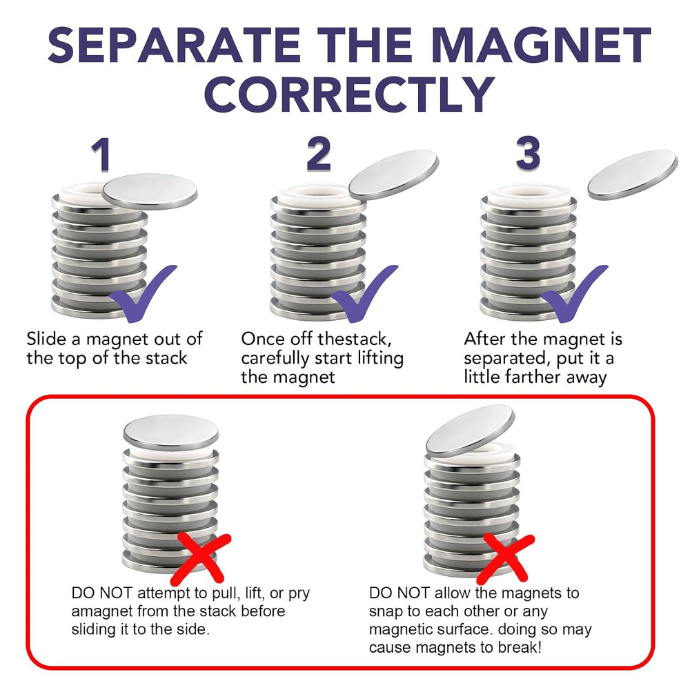 100 Pack Strong Magnets with Adhesive Backing Powerful