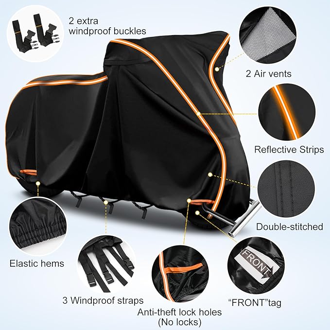 420D Waterproof Motorcycle Cover