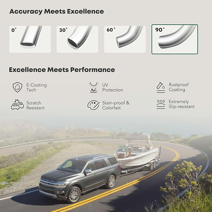YHTAUTO 4 Inch Running Boards Side Steps Compatible