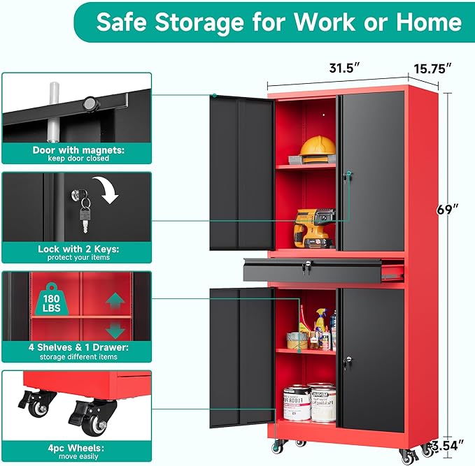 SISESOL Metal Storage Cabinet