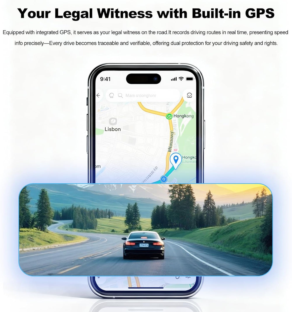 4K Dash Cam Front and Rear with STARVIS 2 Night Vision, Built-in GPS WiFi, 10...