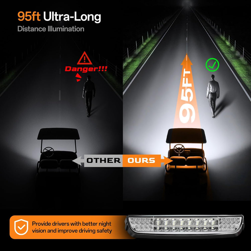 EZGO Light Bar Kit, Golf Cart LED Light Kit for EZGO TXT 1996-2013 Gas&El...
