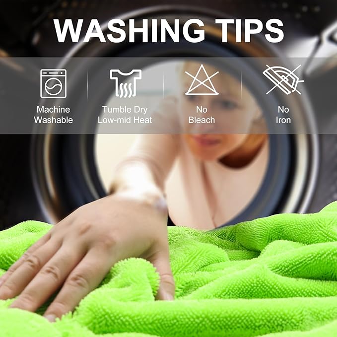 2 Pack XL Car Drying Towel – 1300GSM Ultra Absorbent Microfiber, Twisted Loop