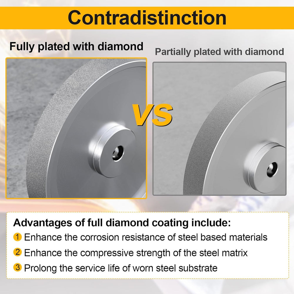 CBN Grinding Wheel 8 inch, Dia x 1 Inch Wide x 5/8" Arbor, Suitable for ...