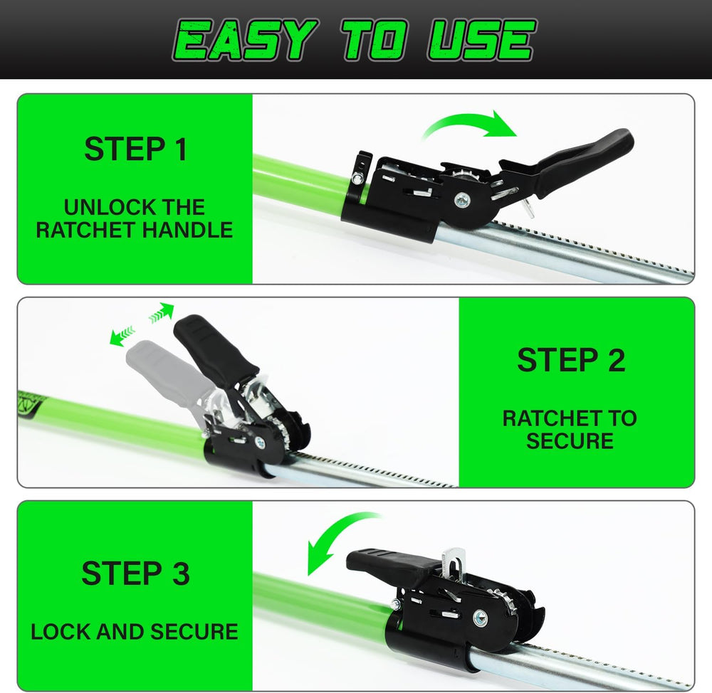 Ratcheting Cargo Bar 40"-70", Adjustable Cargo Bar for Pickup Truck...