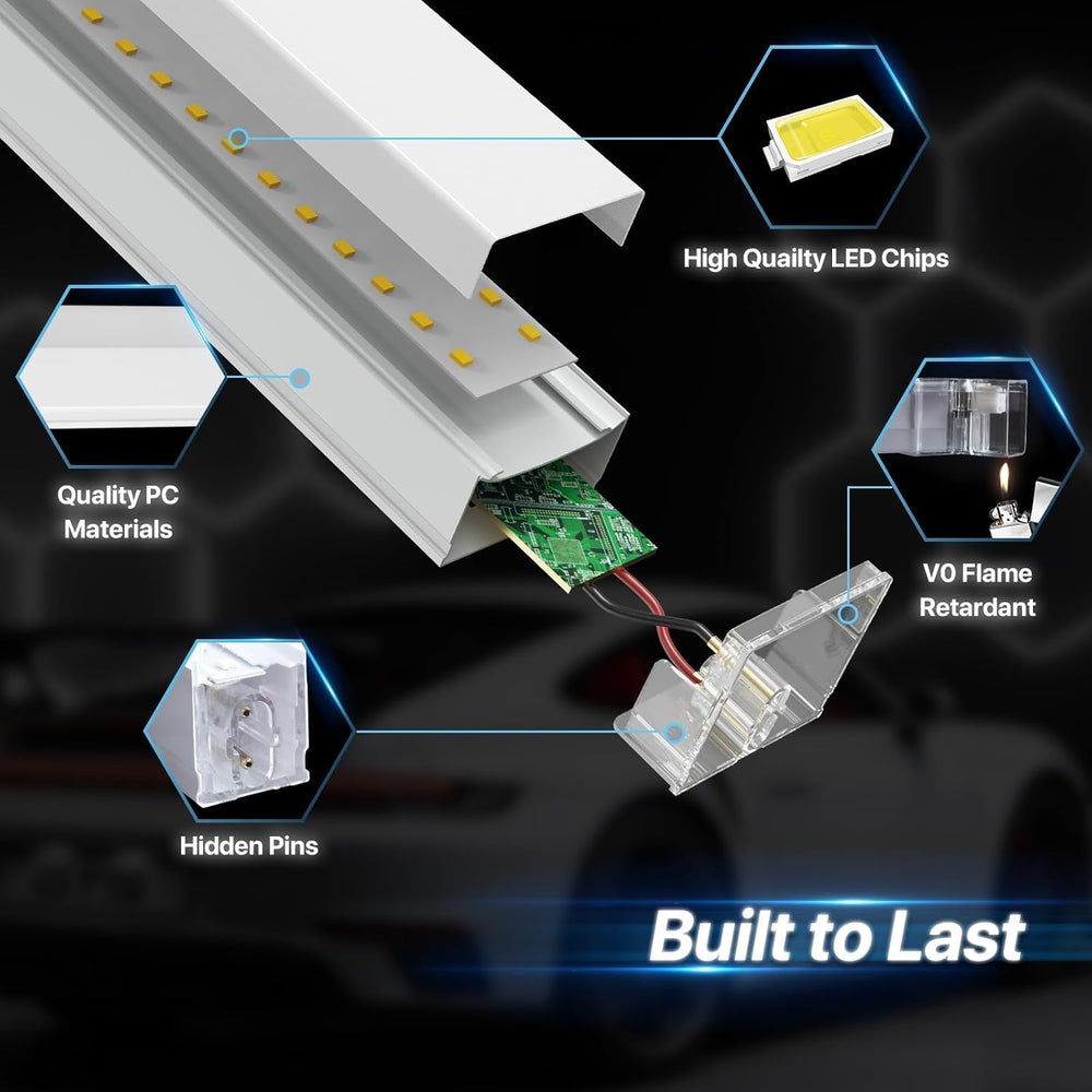 HYPERLITE Gen II Hexagon Garage Lights: 168W 16800LM 5 Grids Hexagon Led Ligh...
