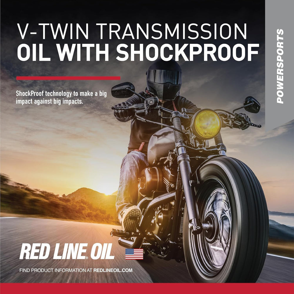 Red Line 42804 V-Twin Transmission Oil with Shockproof - 4 Quarts