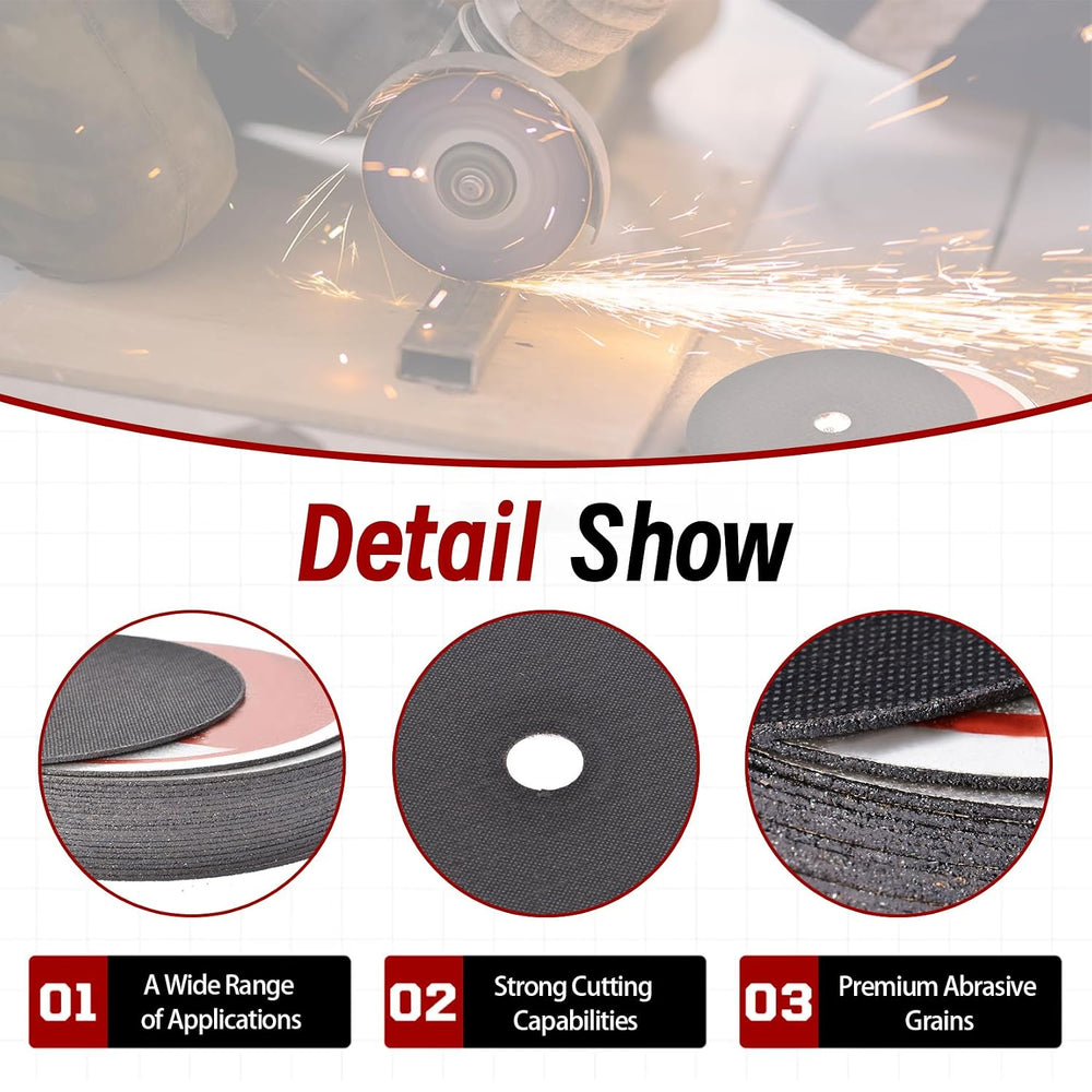 findmall 100 Pack 4" x.040 x5/8" Cut Off Wheel Aluminum Oxide