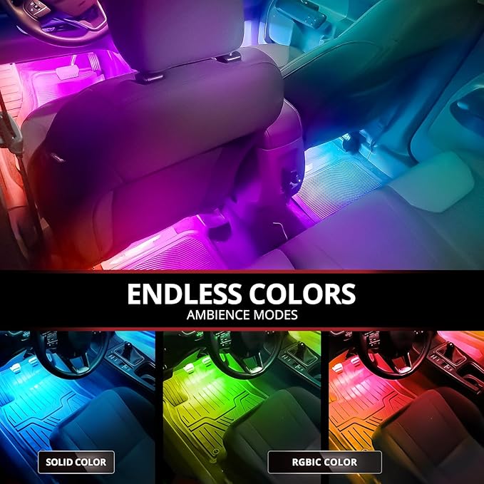 OPT7 Aura DreamColor RGB-IC Car Interior Ambient Light, Color Chasing Light Kit