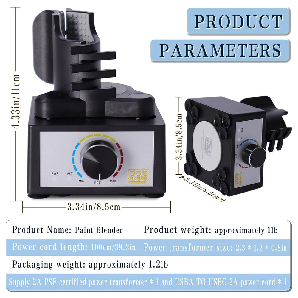 Mini Vortex Mixer, Hands-Free Model Paint Shaker, 300~2400rpm, Three-Stage Ad...