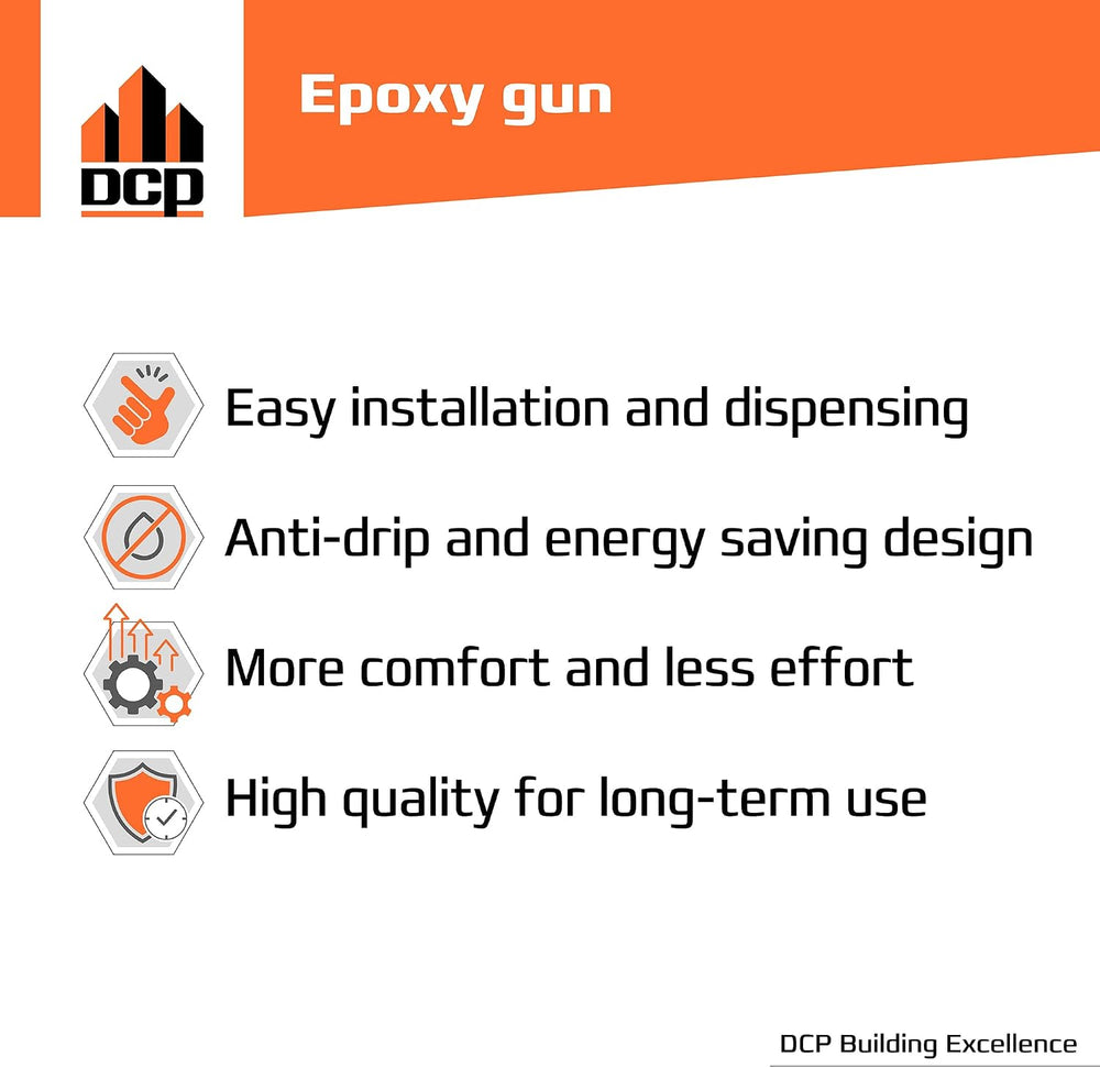 DCP Professional Epoxy Gun Dual Cartridge for 20.2 and 22 fl.oz. | 600 ml and...