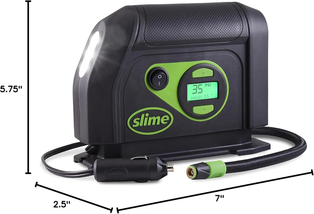 Slime 40088 Tire Inflator, Portable Car Air Compressor, Inflate Right automat...