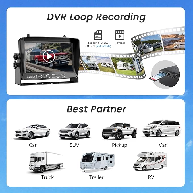Magnetic Solar Wireless Backup Camera