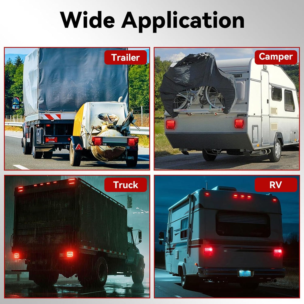 Wireless Trailer Lights Magnetic, Upgrade Rechargeable Wireless Trailer Tow L...