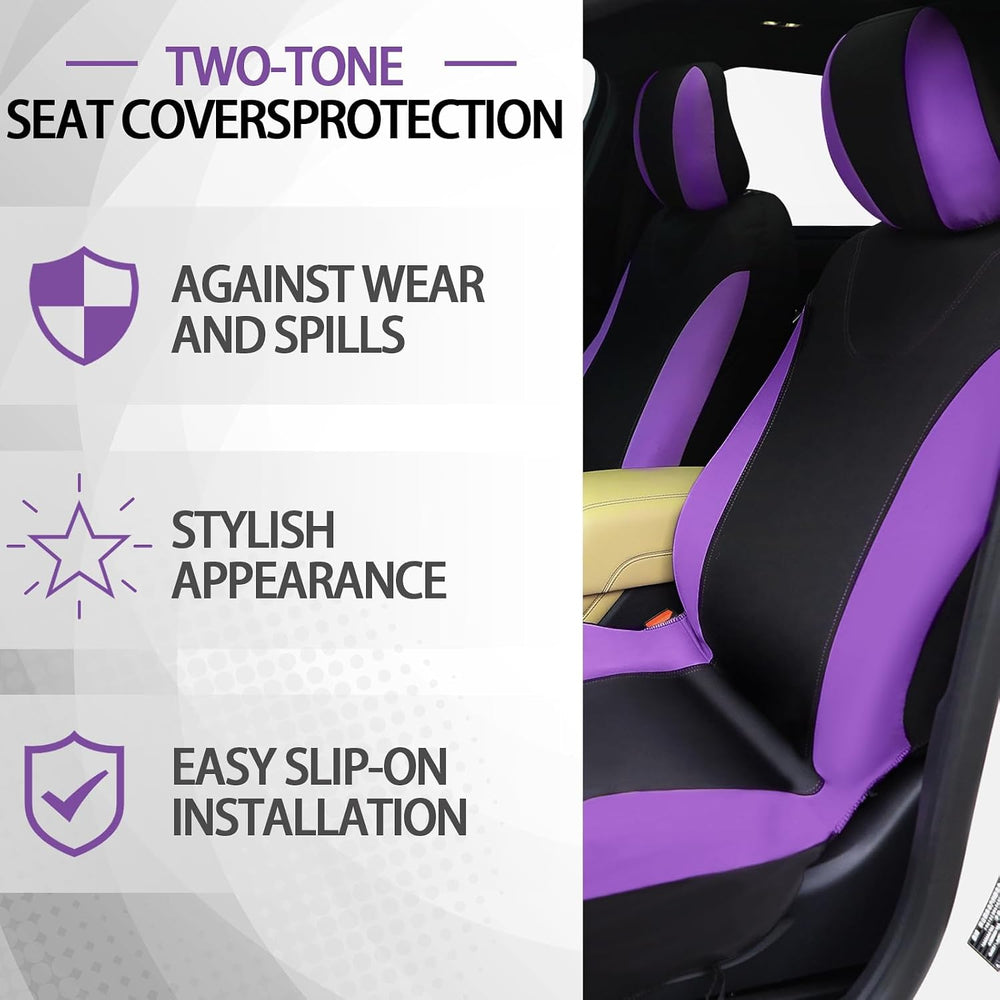 BBTO 43 Pcs Car Accessories Set for Women Front Seats and Rear Bench Polyeste...