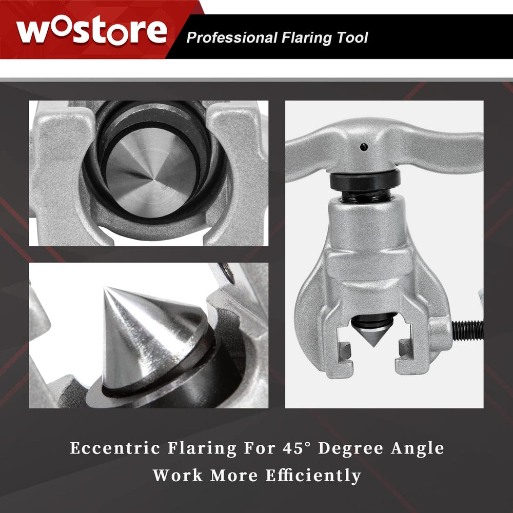Wostore Eccentric Flaring Kit, 7 Dies 3/16-3/4" for Copper Pipe HVAC