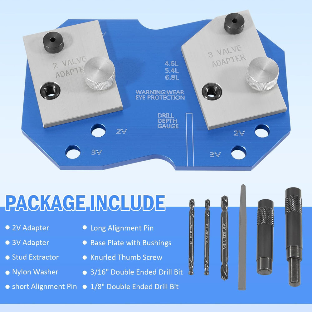 68500 Manifold Drill Template for Ford 2V & 3V Triton Engines (4.6L, 5.4L...